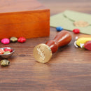 Retro Plant Pattern Wax Seal Stamps Wood Handle Sealing Wax DIY Crafts (06)