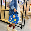Felt Handbag Totes Kids Cute Cartoon Fabric Top-Handle Shopping Shoulder Bag