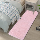 3pcs Fluffy Rugs Anti Slip Doormat Carpet Floor Mat(Pink)