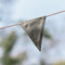 #A 12pcs Canvas Triangular Bunting Flags Outdoor Camping Hanging Banner Decorati