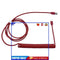 Mechanical Keyboard Data Cable Type-C to USB Coiled Charging Cable (Red)