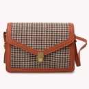 Portbale Female Street Plaid Purse PU Envelope Crossbody Bags Shoulder Clutches
