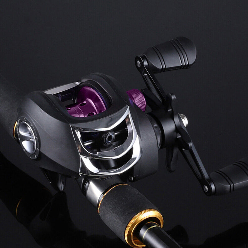 Low Profile Baitcasting Fishing Reel 8kg Drag 12-1BB Magnetic Brake Fishing Reel