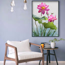 Rhinestone DIY Art Diamond Painting Full Round Drill 5D Dragonfly Lotus Kit