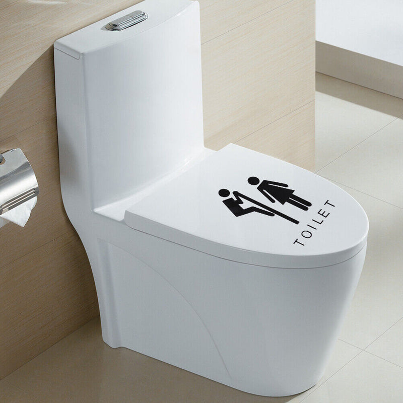Removable Toilet Seat Bathroom Door WC Sign Waterproof Wall Stickers Newly