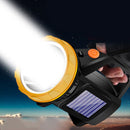 Powerful LED Solar Searchlight Portable Outdoor Camping Home Strong Flashlights