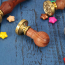 Retro Wax Sealing Stamp Wood Handle Grip Post Craft Stamping Art Decor (A) Newly