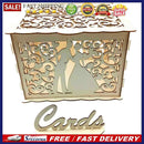 Wooden DIY Hollowed Wedding Cards Storage Box Invitation Letter Holder Contai