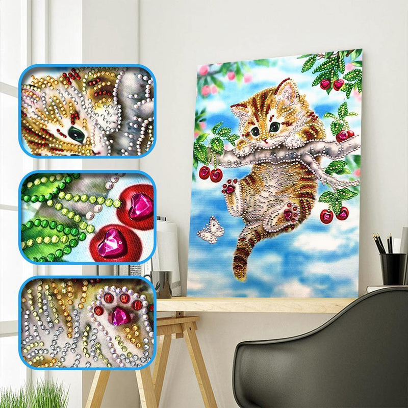 5D DIY Special Shaped Diamond Painting Animals Cross Stitch Kits (EF300)