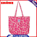Women Leopard Pattern Printing Shoulder Bag Fashion Canvas Tote Shopping Bags