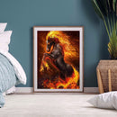 Painting By Numbers Kit DIY Fire Horse Hand Painted Canvas Oil Art Picture Newly