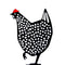 Acrylic Hollow Chicken Ornaments Backyard Lawn Stakes Yard Art Decor (C)