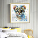 5D DIY Cute Kitten Full Round Diamond Painting Kit Picture Artwork Craft Newly