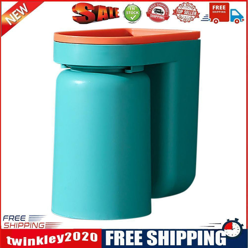 Toothbrush Holder Wall Mounted Adhesive Toothpaste Stand for Shower (Green)