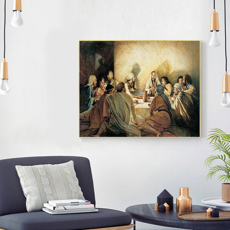 Jesus Drawing Frameless DIY Oil Paint by Numbers Canvas Home Room Decor Kit