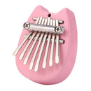 Portable Mini Cute Cat 8-Key Pine Wood Plate Kalimba Finger Practice Mbira Sa