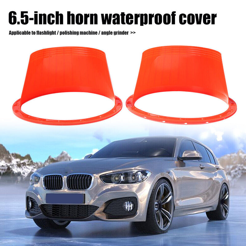 2pcs Car Audio Refit Speaker Ring Plastic Ultra-thin Waterproof Cover Protector