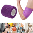 Sport Bandage Self Adherent Wrap Grip Roll Knee Protector (Purple)