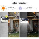 2pcs 208LED Solar Power PIR Motion Sensor Wall Light Outdoor Garden Lamp Newly