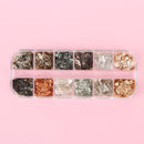 Gradient Glitter Nail Sequins Mica Marble Nail Stone Abalone Shell Flake