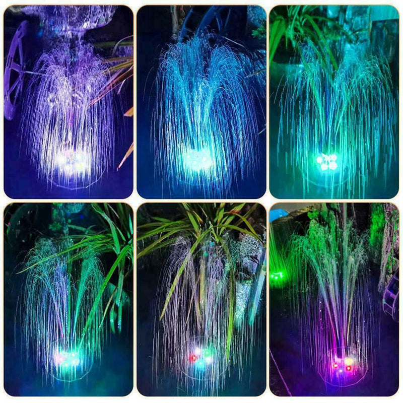 Solar Powered Floating Fountain Pump Water Feature.Birdbath Pool Pond LED R9D0