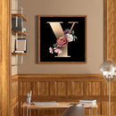 Diamond Painting 5D Full Round Drill Mosaic DIY Dark Letters Kit Wall Decorat