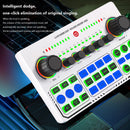Noise Reduction RGB LED Wireless External DJ Mixer Live Broadcasting Sound Card