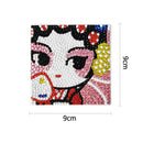 DIY Diamond Painting Kit Coaster Ceramics Insulation Cartoon Pad (Female)