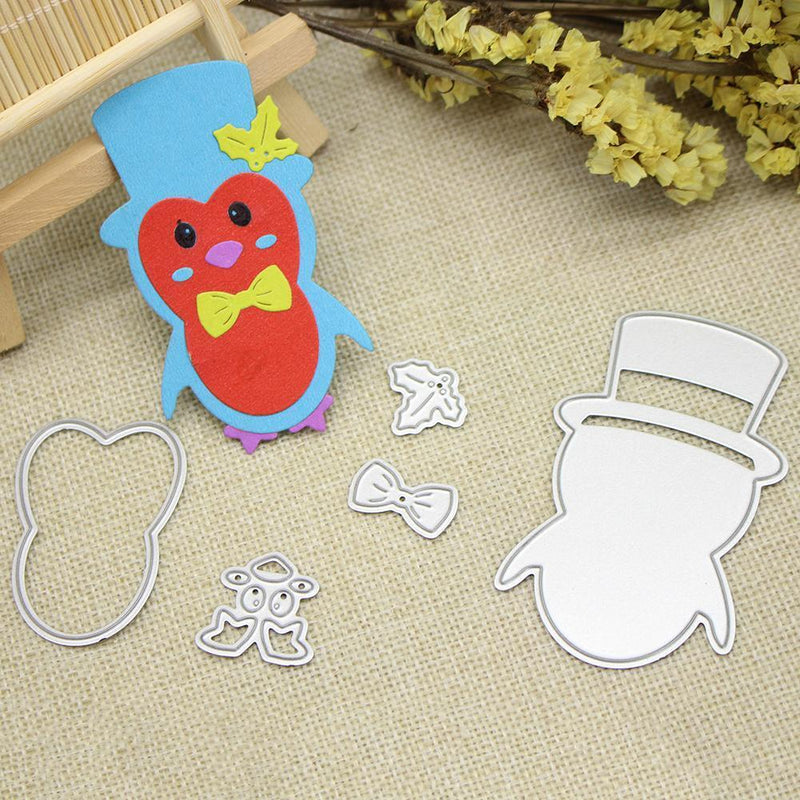 Penguin Punches Stencil DIY Scrapbook Embossing Card Paper Craft