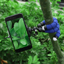Flexible Octopus Phone Tripod Bracket Monopod with Phone Clip (Blue)