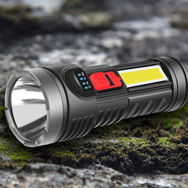 XPG+COB Rechargeable Torch Warning Lantern for Outdoor Camping Hiking Fishing