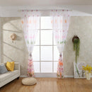 Colorful Butterlfly Offset Printing Burnt-out Curtain Sheer Organdy Panel