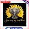5D Rhinestone DIY Sunflower Elephant Full Round Drill Diamond Painting Craft Kit