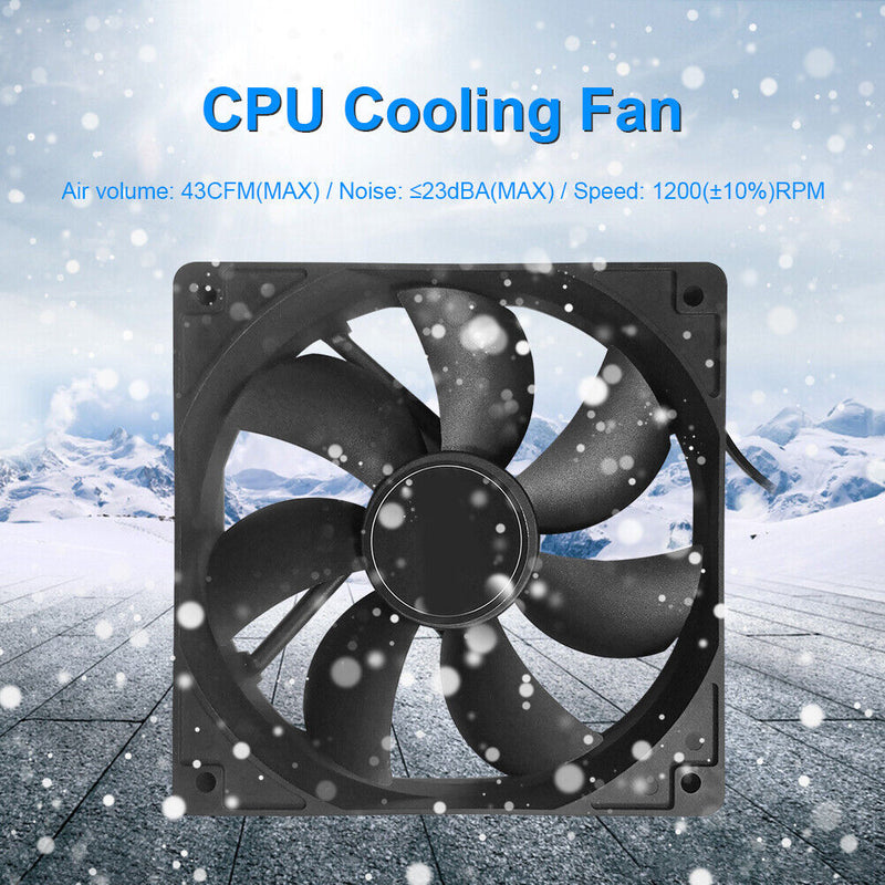 120mm 4-Pin PC Case CPU Cooling Fan Quiet Radiator Heatsink Computer Accessories