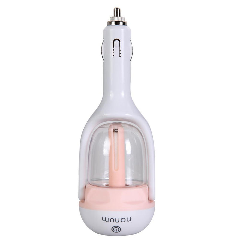 Vehicle Humidifier USB Air Purifier Diffuser Aromatherapy Mist Maker(Pink)