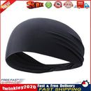 Women Men Elastic Headband Breathable Sweat Absorption Headdress (Black) Newly