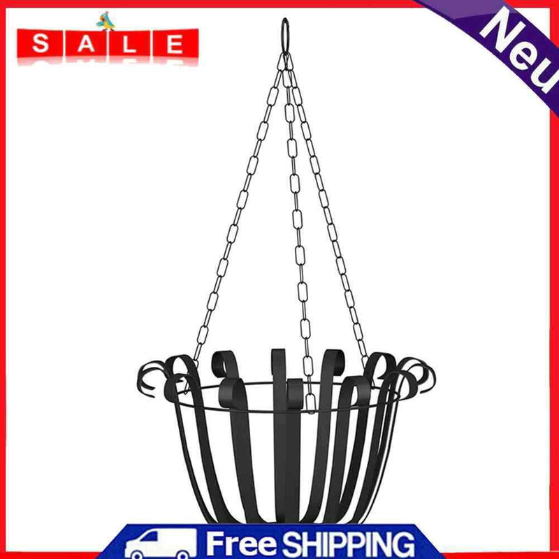 Iron Hanging Baskets for Plants Flower Pot Basketball Balcony Garden Plant Hanger