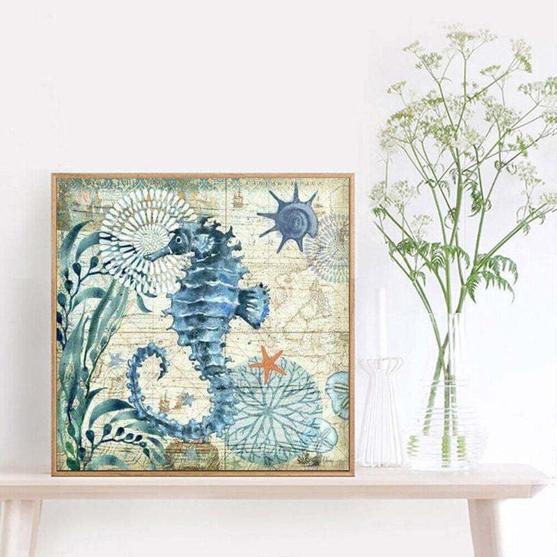 Square Diamond Painting Seahorse World Full Drill Picture of Rhinestone Drawing