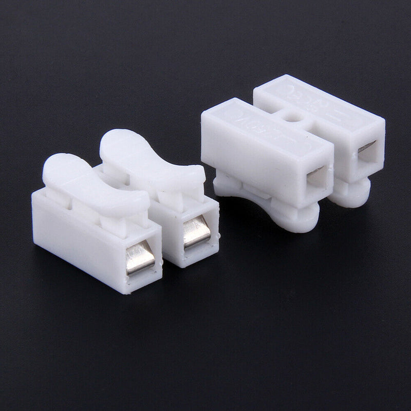 50pcs/Lot Push Wire Male 2P Shock Connector Terminal Blocks Connector