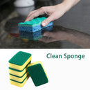 2pcs Dishwashing Sponge Scoring Pad Household Kitchen Cleaning Brush Sponges