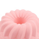 Silicone Cake Molds 6 inch Round Spiral Savoirin Pan Baking Tray (Pink A)