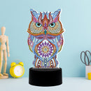 DIY Special Shaped Diamond Painting Owl LED Light Cross Stitch Embroidery L