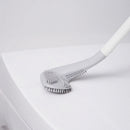 Long-Handled Toilet Brush Golf Brush Head Cleaning Tool Accessories (White)