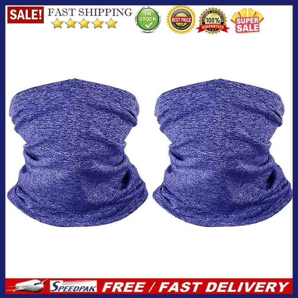 2pcs/set Solid Color Sports Neck Tube Face Cover Outdoor Cycling Anti-dust Sc