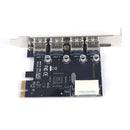 4 Port USB PCIE Expansion Card PCI Express PCIe USB 3.0 High Speed Hub Adapter