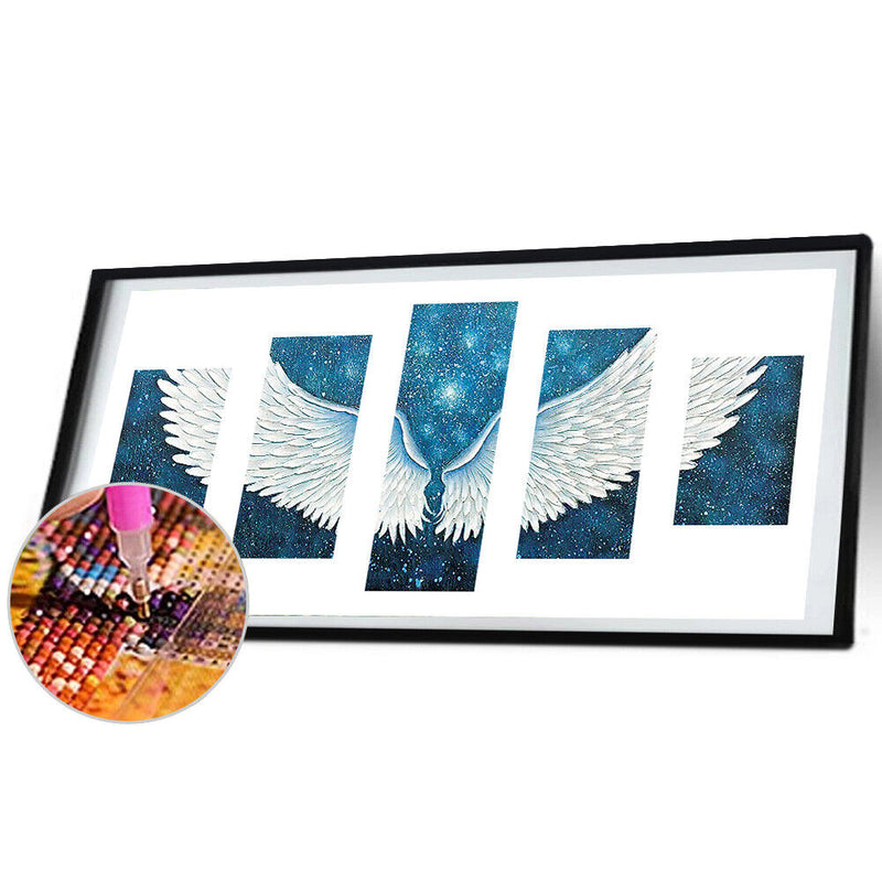 5 Panels Diamond Painting DIY Full Round Drill Mosaic Picture Home Decoration