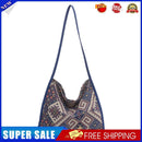 Yunnan Ethnic Style Woven Portable Shoulder Bags Canvas Handbags (Blue)