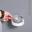 Suction Wall-mounted Ashtray Stainless Steel Cigarette Ash Tray (White) Newly