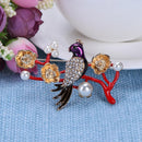Vanpower Rhinestone Brooches Cute Birds and Flowers with Buckle, Lady's Scarf