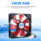 140mm 4-Pin Silent Computer Case Cooling Fan for CPU Cooler Desktop Radiator